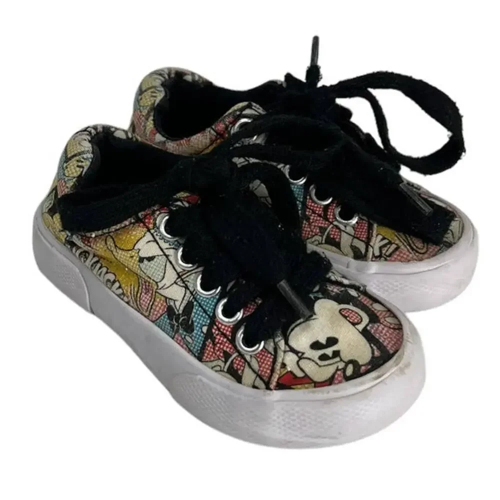 DISNEY PARKS Mickey Mouse Donald Duck Comic Tennis Shoes Toddler Size 5/6